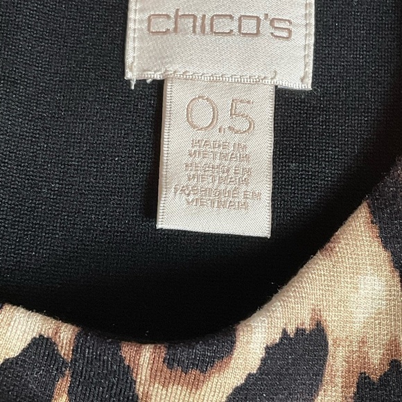 CHICO’S Spliced Animal Jordan Dress Sz 0.5 (6) - Picture 3 of 5